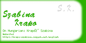 szabina krapo business card